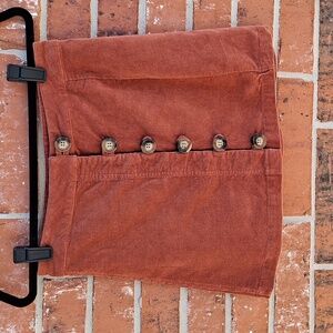 Corduroy Mini Skirt with Button front detail Size Small
